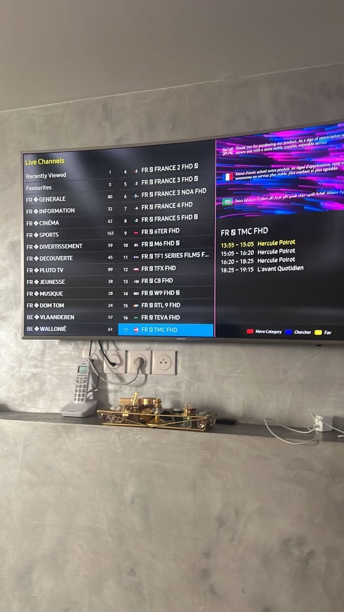 Customer tablet displaying live television stream powered by Garox TV